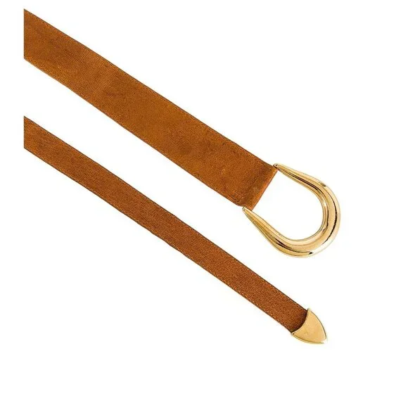 New Raina Sheila Wrap Belt in Camel brown leather gold  display picture 3